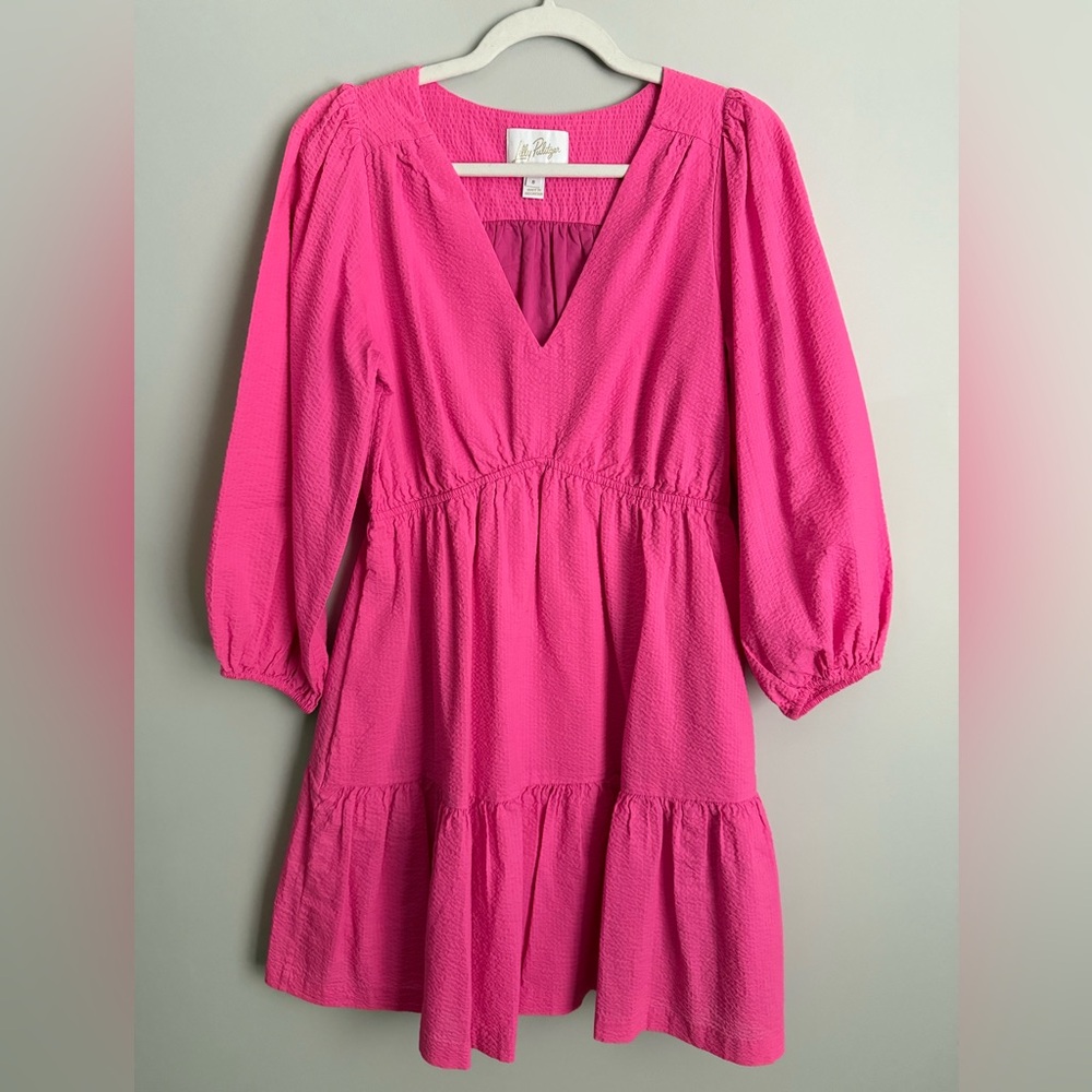 Lilly Pulitzer Deacon 3/4 Sleeve V-neck Dress Size 8